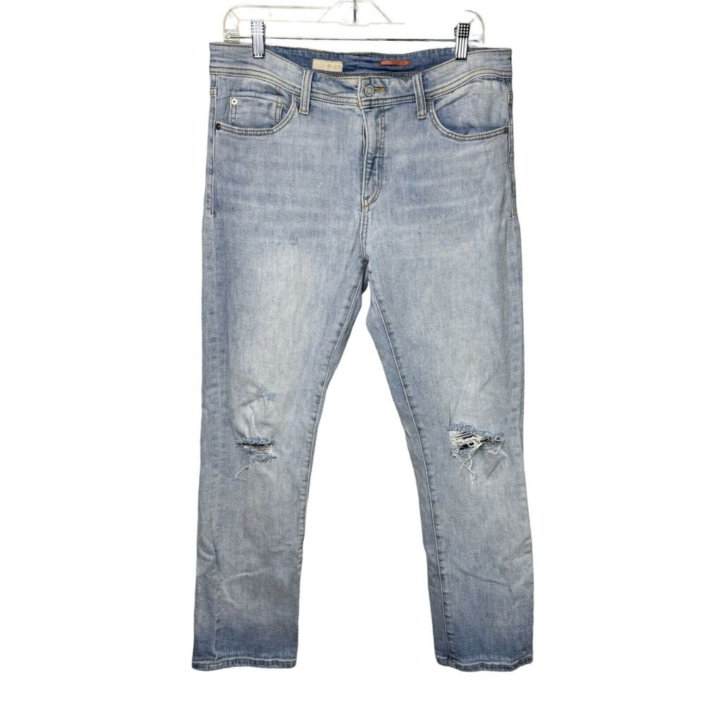 Anthropologie Pilcro Jeans Women 12 31" Blue Slim Boyfriend Crop Casual Everyday